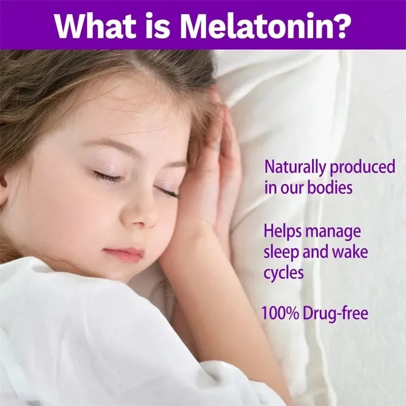 Melatonin gumicukor 1 mg - Gyermekek elalvását segítő szerek enyhítik a stresszt, javítják az álmatlanságot, javítják az alvás minőségét és mélyebb alvást — image 6