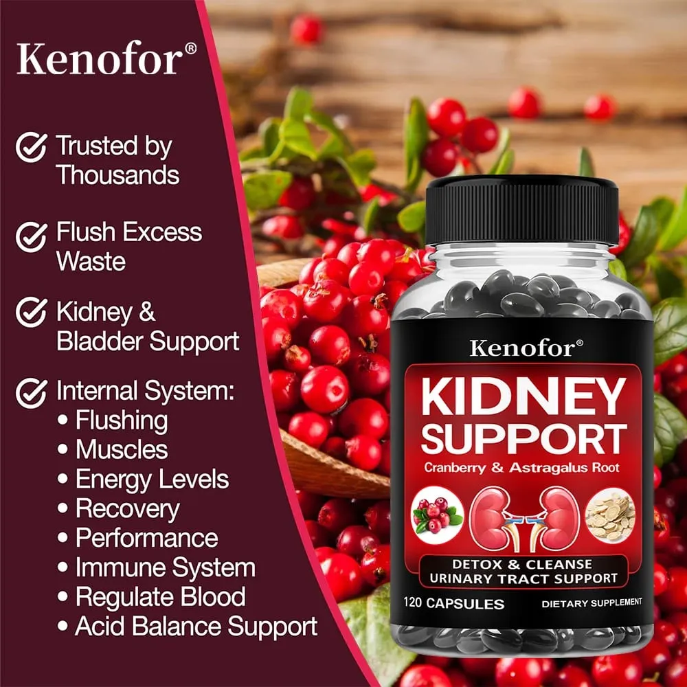 Kidney Support Cleanse Detox Supplement - with Cranberry and Astragalus Root - Supports Urinary Tract and Bladder Health — image 6