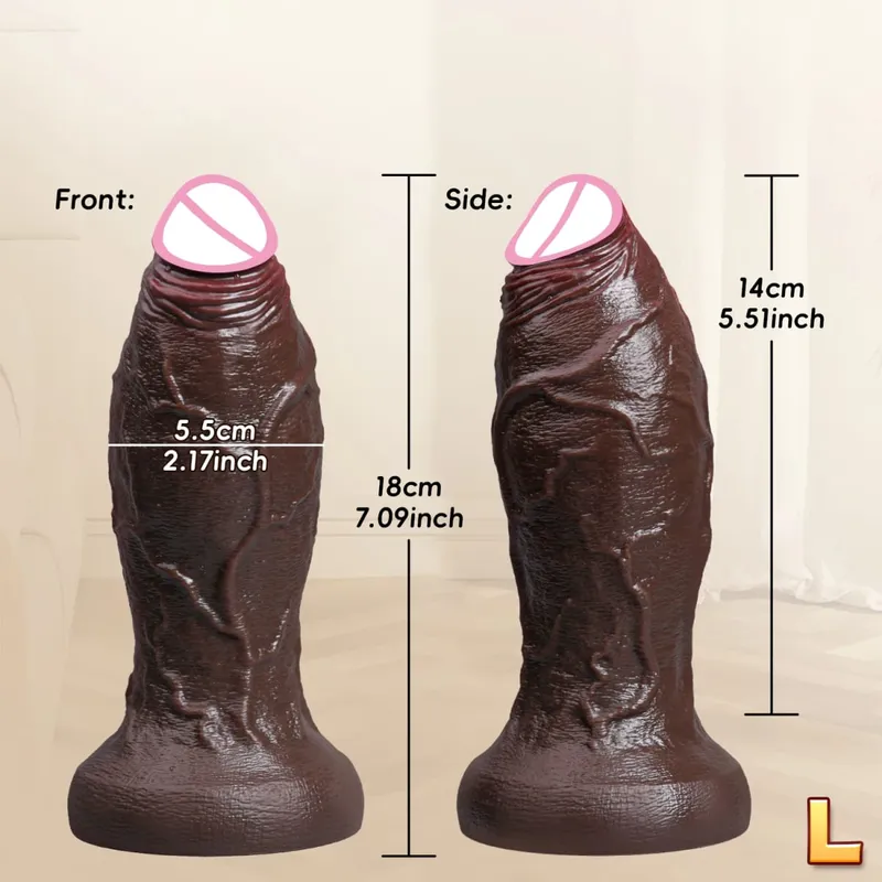 XXL Spuer Μεγαλύτερο Ρεαλιστικό Dildos Χοντρό πέος Παχύ πέους Dildo Παχύ Παιχνίδι Αυνανισμού 18+