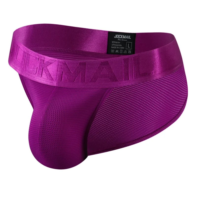 Jockmail Mans Underwear Gay Brief Nylon Mesh Sexy Low Waist Ropa Interior Hombre Letter Embroidery Sissy Panties Male Lingerie — image 57