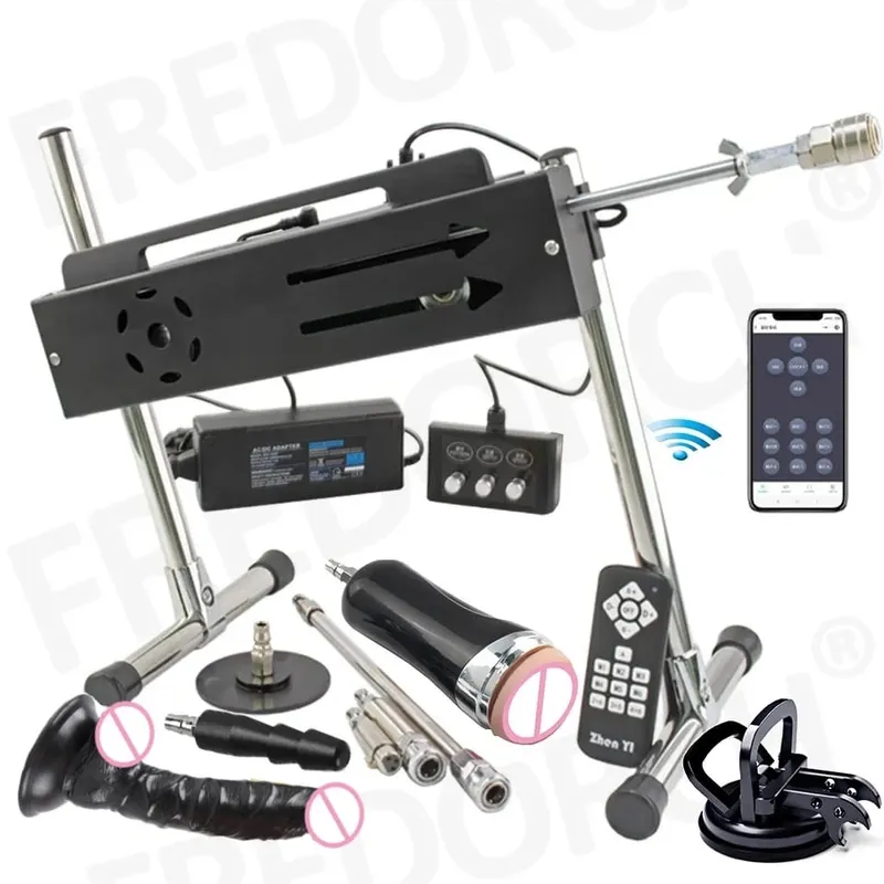 Νέα εφαρμογή Sex Machine & Wired & Wireless Control Turbo Gear Powerful Machine Love with Dildo for Adults Masturbation