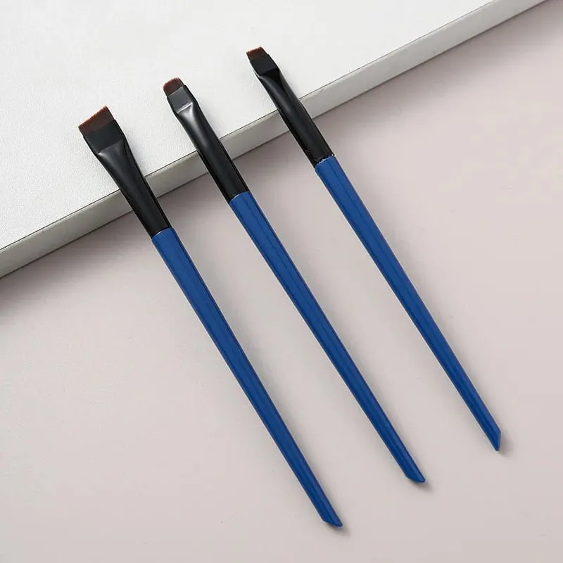 3pcs/set Blade Eyeliner Brush Eyebrow Brush Portable Flat Fine Eye Liner Brow Contour Makeup Brushes Makeup Brush Set — image 9