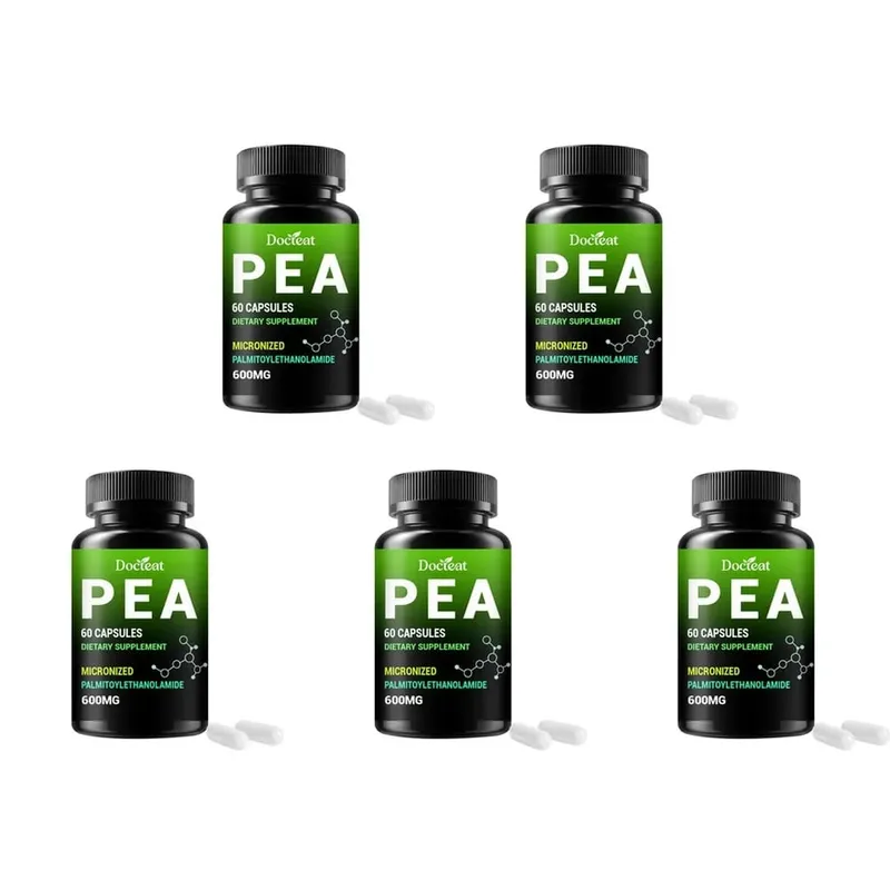 Docteat PEA 600 mg kapszula mikronizált palmitoil-etanolamid támogatja a vegyület egyensúlyának fenntartását, kényelmes és könnyű 60 kapszula — image 13