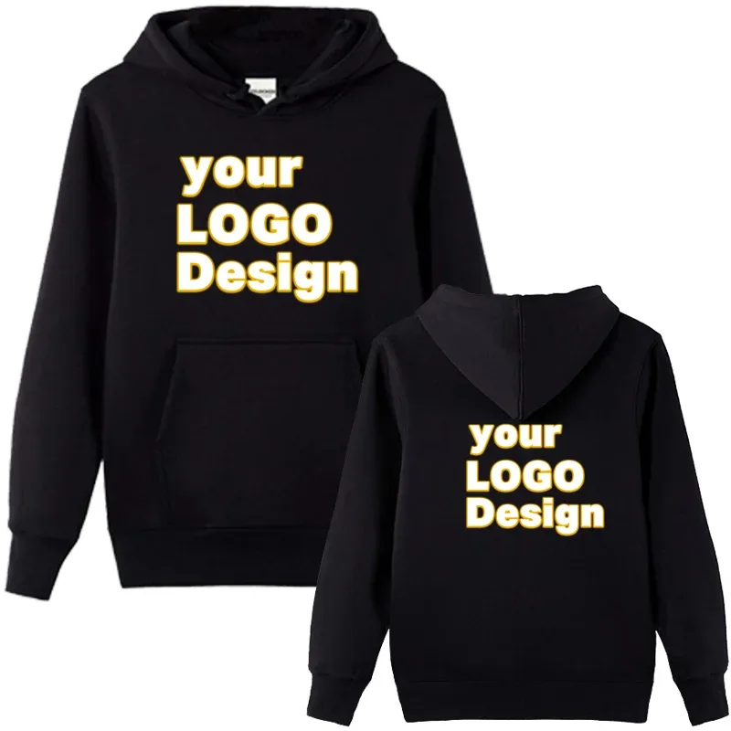 Custom Hoodies DIY ข้อความโลโก้ภาพพิมพ์คุณภาพสูง Hoodie ที่กำหนดเองกีฬา Casual Sweatshirt ส่วนบุคคลคริสต์มาสของขวัญ