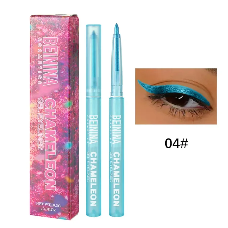 Μεταλλικό Chameleon Gold Eyeliner Gel στυλό Pearlescent Polarized Glitter Πράσινο Inner Eye Liner Λαμπερό πολύχρωμο Soft Eyes Pigment