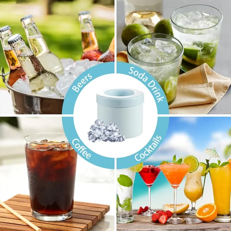 New Ice Bucket Silicone Round Cylinder Ice Cube Mold With Lid Ice Mould Homemade DIY Refrigerator Freeze Creative Ice Cube Molds — image 6