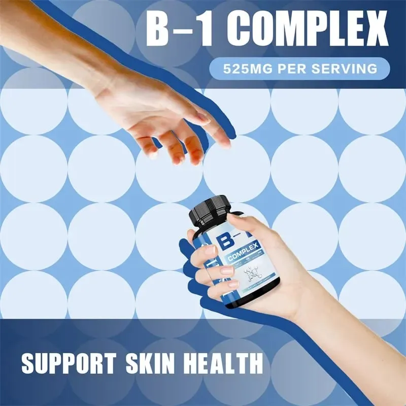 Vitamin B1 Complex - Improves Energy Levels Boosts Metabolism and Supports Nervous System HealthCapsule