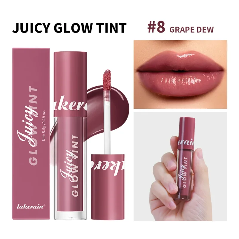 Juicy Glow Lip Tint Mirror Shine Lip Gloss Deep Hydrating Long-Lasting Dewy Moisturizing Non-Sticky High Shine Tinted Lip Makeup — image 14