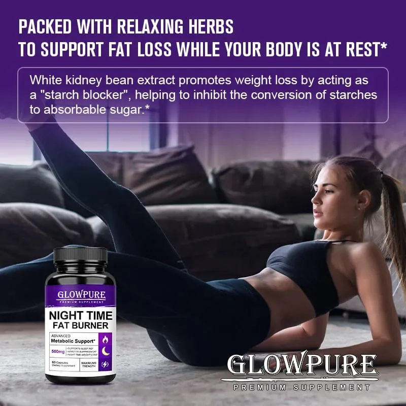 Powerful Natural Night time Fat Burning and Cellulite Weight Loss Pills for Lean Physique Detoxification Promotes Metabolism