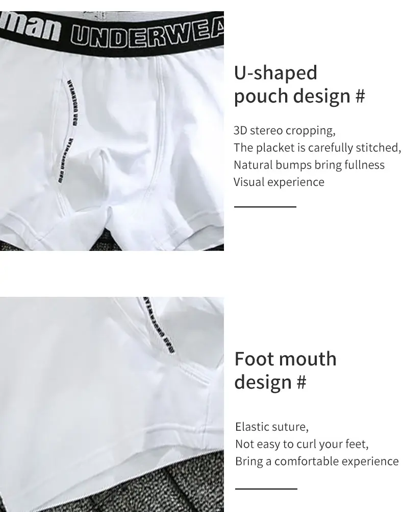 2024 new 6pcs/Lot Cotton Mens Underpants Soft Boxer Men Breathable Solid Underwear Flexible Boxershorts Cuecas Vetement Homme — image 5