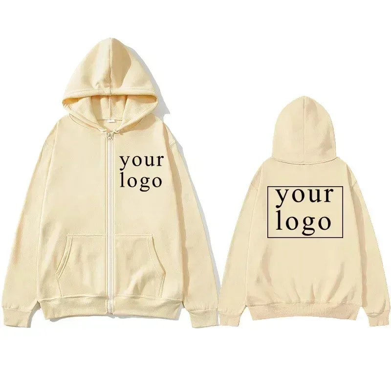 ใหม่ผู้ชายผู้หญิง DIY ซิปเสื้อสเวตเตอร์ถัก hoodie 2025 ใหม่แฟชั่นการออกแบบของคุณเองโลโก้แบรนด์/ภาพ CUSTOM CUSTOM Anywhere