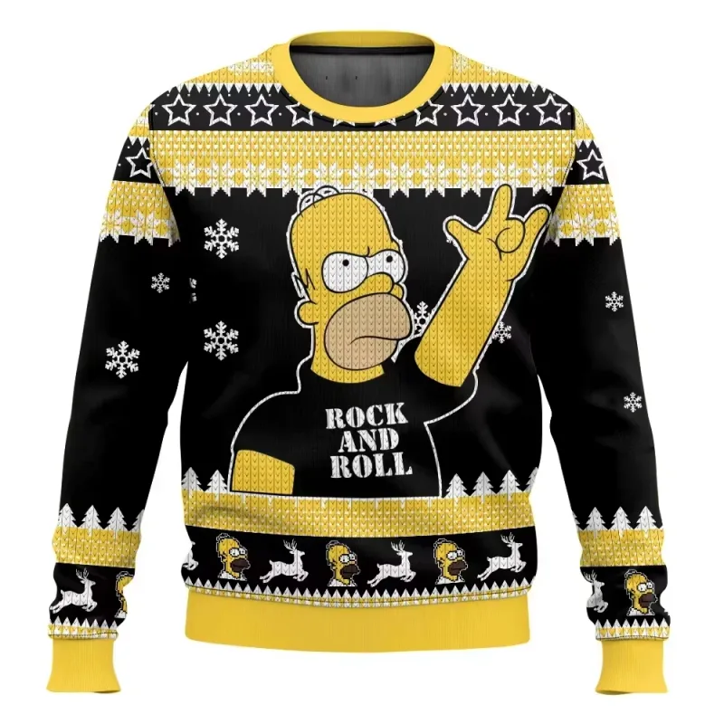 outono e inverno de volta ao futures suéteres feios de Natal, camisas de anime de desenho animato per homens e mulheres, roupas