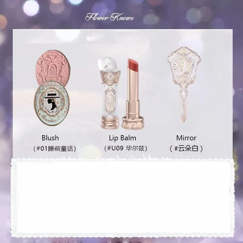 Flower Knows Moonlight Mermaid Series Glitter Eyeshadow Palette High Pigment Shell Κοσμήματα Blush Σετ πινέλου μακιγιάζ Ματ φινίρισμα — image 14