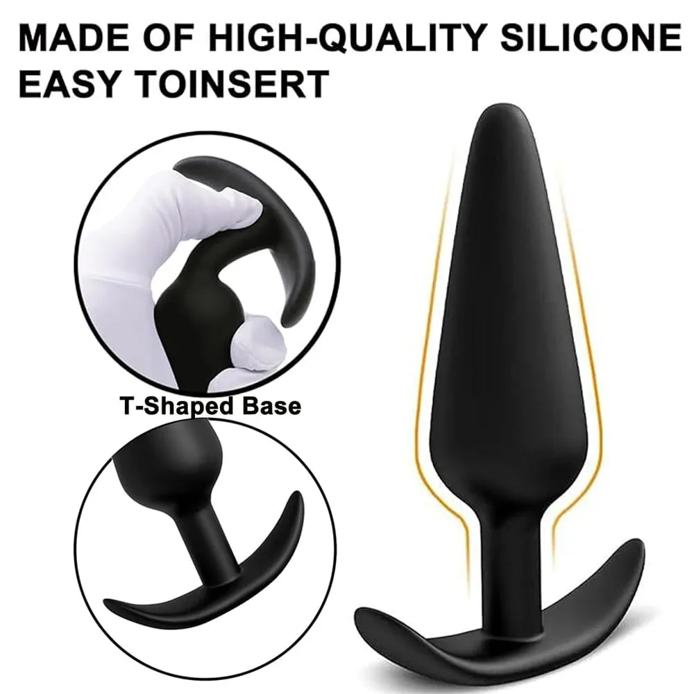 T Shape אנאלי תקע 3 גדלים רך סיליקון Butt Plug Stimulator אנאלי צעצועי מין לעיסוי ערמונית דילדו לנשים גברים צעצועי מין למבוגרים