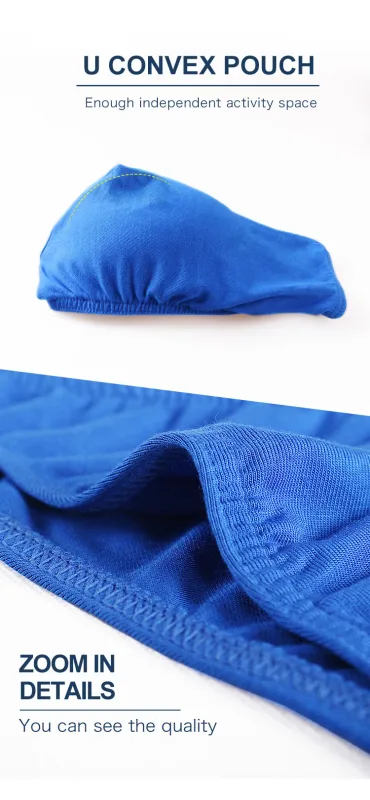 Intimo da uomo, pantaloni a triangolo piccolo da uomo, U convesso, mutande laterali strette e modali sottili elasticizzate sexy a vita bassa — image 15