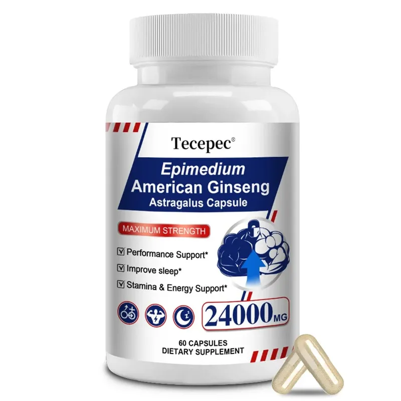 Κάψουλες Ginseng & Astragalus Υποστηρίζει Δύναμη Αντοχή & Ενέργεια Προωθεί τον ύπνο Φυσική Υποστήριξη Ανοσοποιητικού 30/60/120 Κάψουλες
