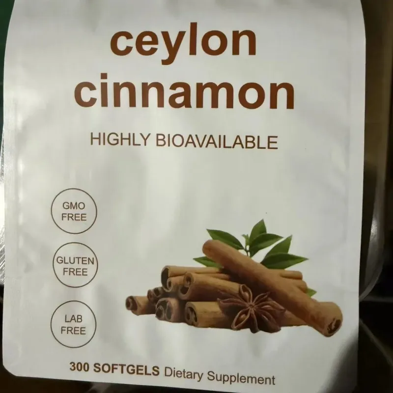 300pcs Ceylon Cinnamon Softgels Pure Ingredients Συμπλήρωμα Διατροφής για Ισορροπημένη Διατροφή Ανοσολογική Υποστήριξη Easy Digest
