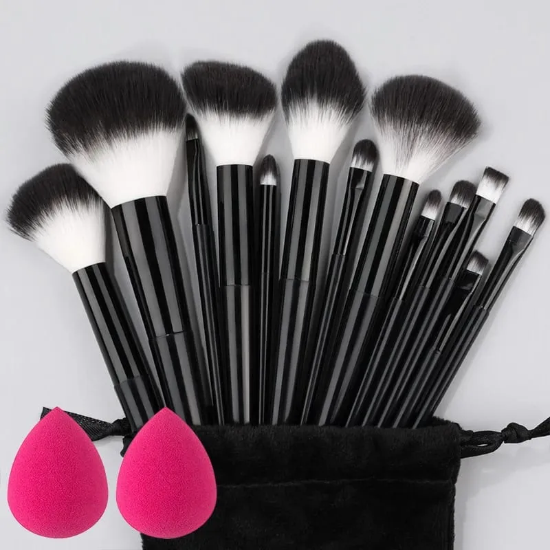 10/14 Stuks Make-Up Kwasten Set Oogschaduw Foundation Vrouwen Cosmetische Losse Poeder Blush Super Zachte Blending Make Up Borstel beauty Tool