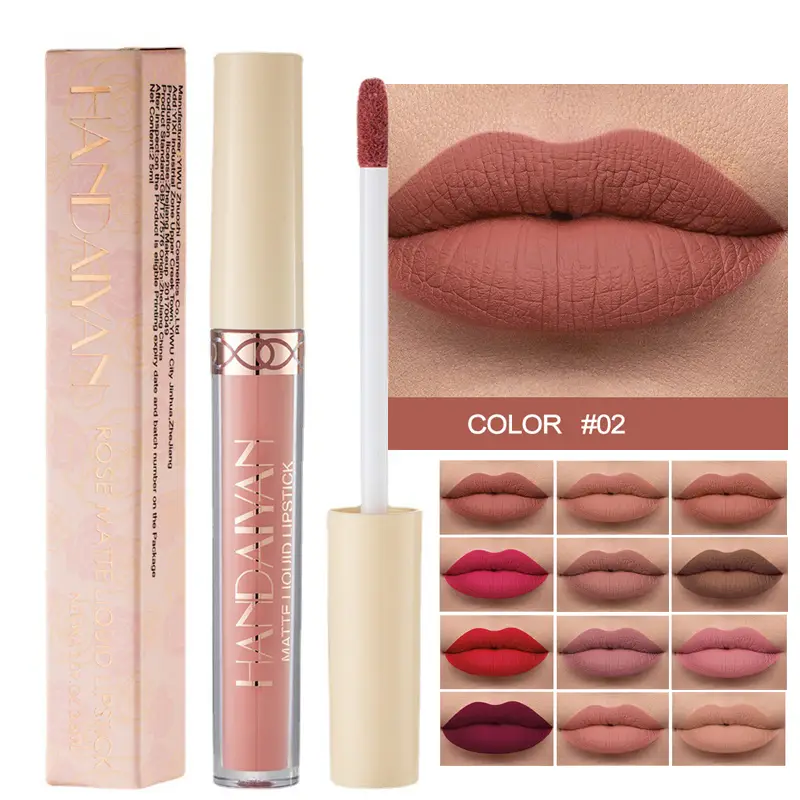 Αδιάβροχο Nude Matte Liquid Lipstick Αντικολλητικό Cup Lip Tint Μακιγιάζ Matte Red Lip Gloss Cosmetics Κραγιόν μακράς διαρκείας Make Up — image 2