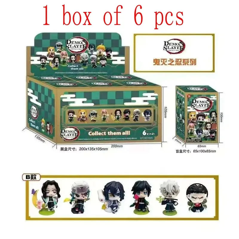 2026 Tanjiro Kamado Nezuko Demon-Slayer Anime Cartoon Figure Blind Box Creative Personalized Statue Ornament Surprise Gift Box