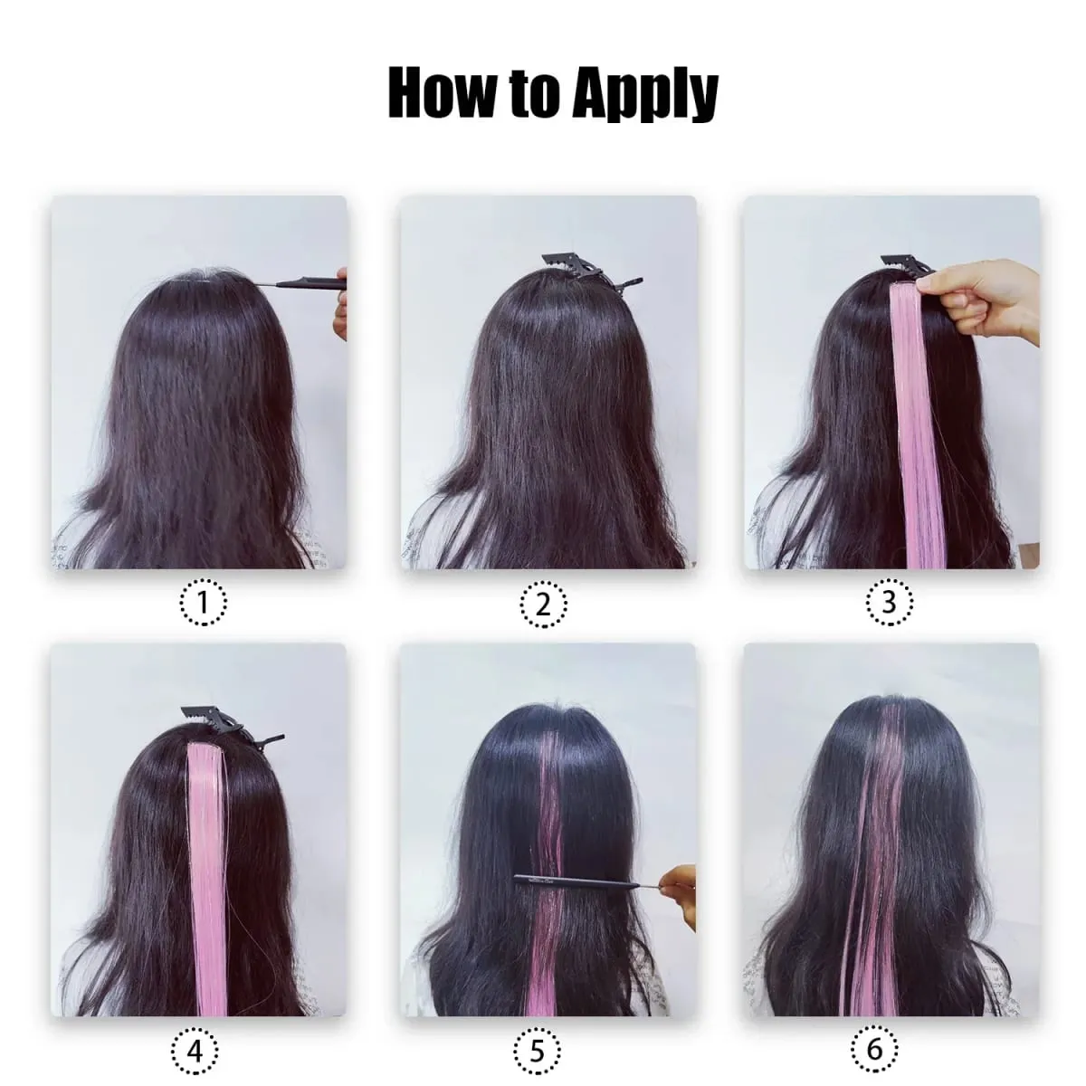 Multicolor Clip in Hair Extensions Mix talmi Színes hajhosszabbítás 2 az 1-ben szivárványos haj ezüst talmákkal gyerekeknek, lányoknak