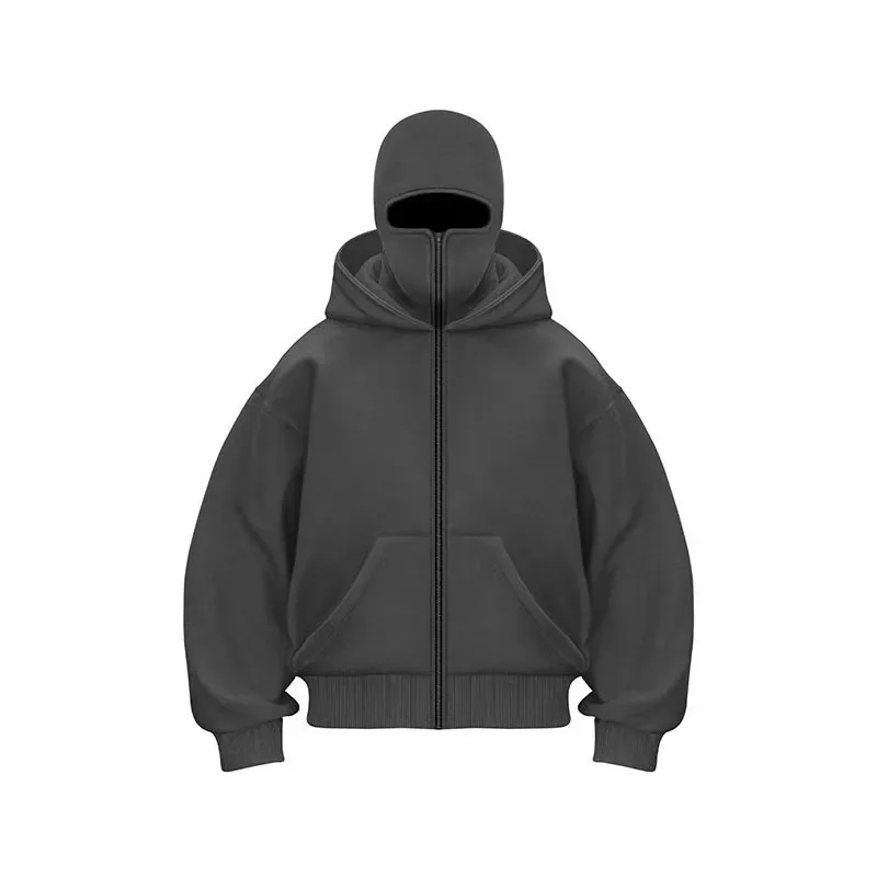 Men's and Women's Berets - Rock Style - Fall/Winter Collection - New Product - Double-Layered Hooded Sweatshirt - Zipper Jacket