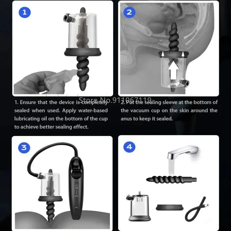 Smart Vacuum Pump Sucking Anal Plug Female Prostate Massage Stimulator Buttplug Male Masturbator Adult Sex Toys For Man Women — image 5