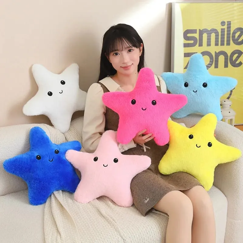 35/40 εκατοστά Starfish Star βελούδινο μαξιλάρι γεμιστό χαμόγελο Happy Sky μαξιλάρι πολύχρωμο μαξιλάρι ντεκόρ για καρέκλα καναπέ πίσω υποστήριξη δώρο