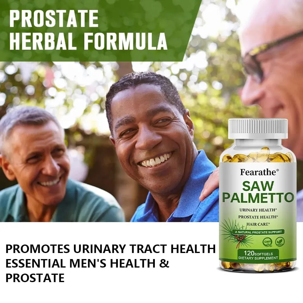 Saw Palmetto Prostate Health Supplement Promote Urary Tract Function 500mg ανά μερίδα - Vegan κάψουλες χωρίς ΓΤΟ