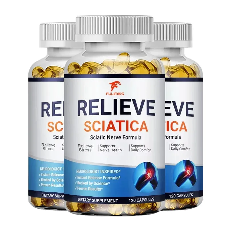 Relieve Sciatica Capsules - Helps Relieve Joint Pain Supports Daily Nervous System Bone & Nerve Health Balances Inflammation