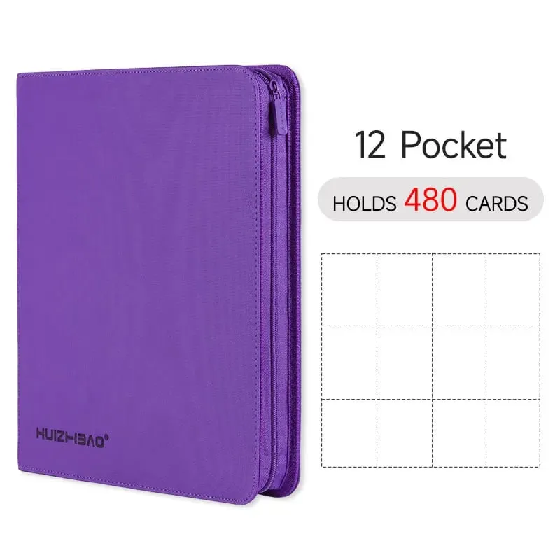 9/12 Pocket Zipper Card Binder אלבום כרטיסי מסחר כרטיס טעינת צד עמיד עבור mtg tcg עבור פוקימון עבור yugioh לכדורגל