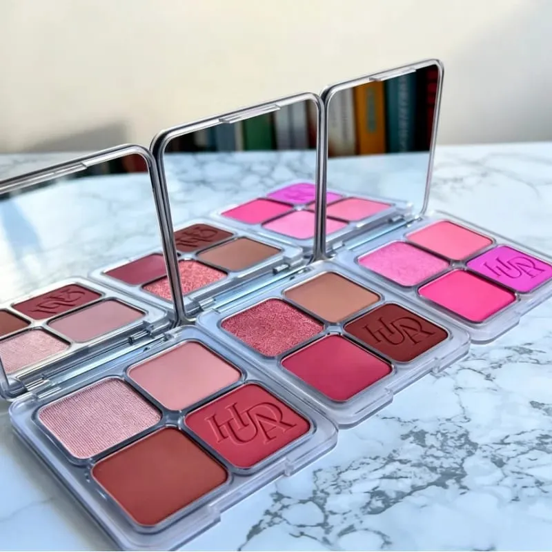 Fine Fitting 4-χρωμα Powder Blusher Light Natural Dumb Shiny Αδιάβροχο Ανθεκτικό στον Ιδρώτα Blush Lip Gloss Μακιγιάζ — image 2