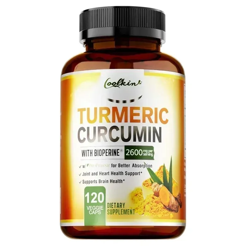 Turmeric Curcumin Capsules Contains 95% Curcumin Energy Supplement Support Bone Joint Health Anti-inflammatory Antioxidant