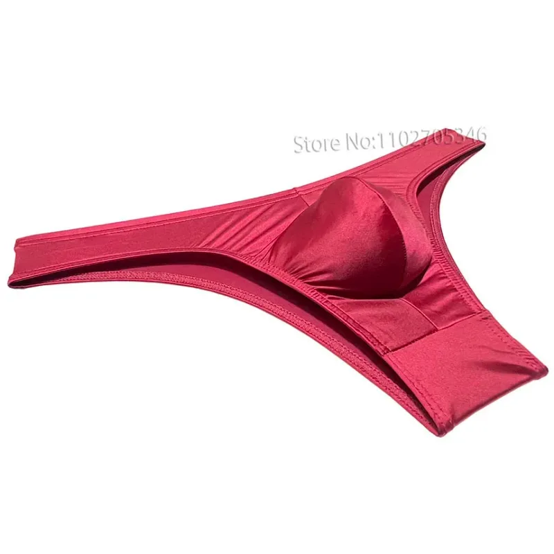 Silky Smooth Bikini Briefs Men's Enhance Pouch Micro Underwear Slip Sexy Beach Briefs Breathable Sissy Panties Pool — image 15