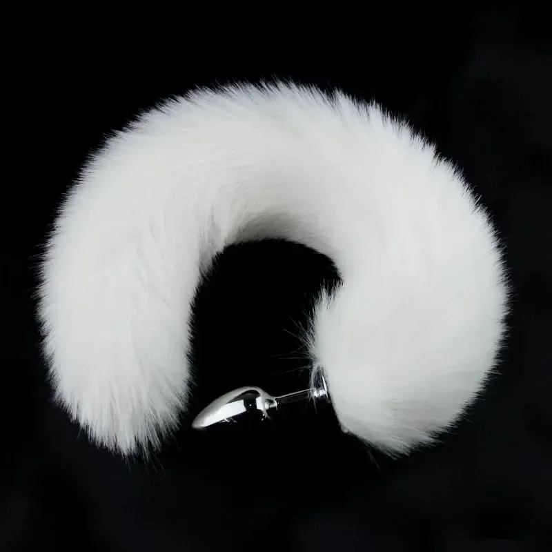Sex Sm Props Metal Anal Plug Solid Color Fox Tail Anal Plug Backyard Development Training Plug Anal Toys Expand The Anus — image 11