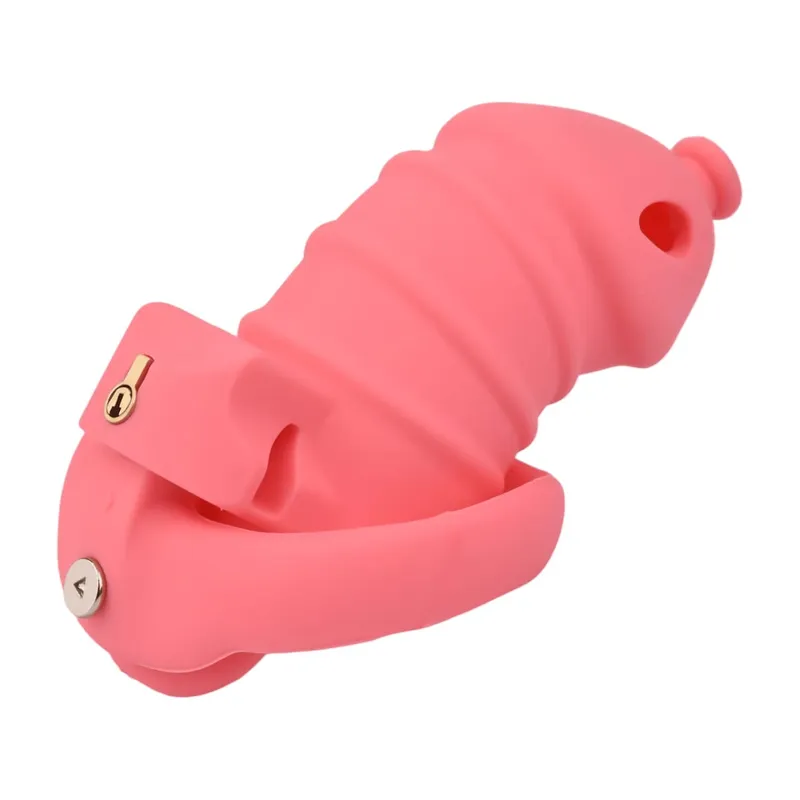 Jaula de silicona para pene masculino, cinturón de castidad, consolador con bloqueo para pene, Juguetes sexuales antiescape para hombres, accesorios eróticos — image 21