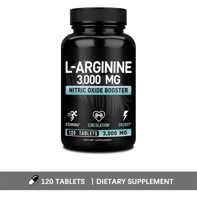 L アルギニン 3000mg カプセル - スポーツの筋肉とエネルギーのための 120 カプセルの一酸化窒素サプリメント - L-アルギニン一酸化窒素ブースター