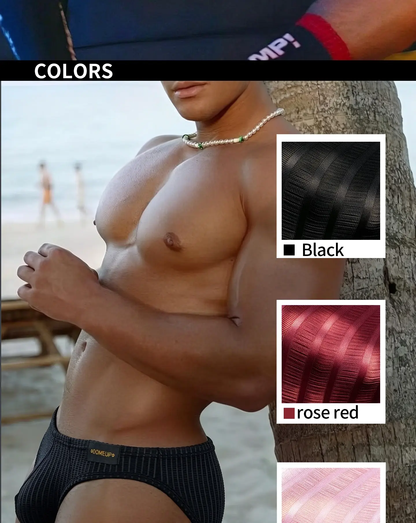 Men's Low‑Rise Briefs, Vertical Striped Sheer Mesh Underwear, Nylon Elastane Stretch Pouch Underpants for Daily Wear