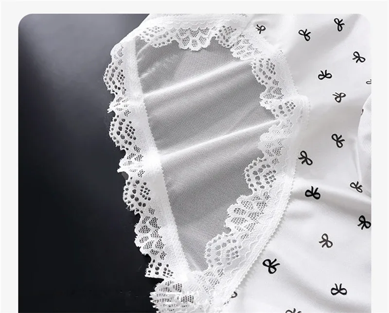 Soft men's underwear bow print lace calzoncillos hombre 3D space adults 18 plus size cueca nude feeling sissy cuecas masculino — image 14