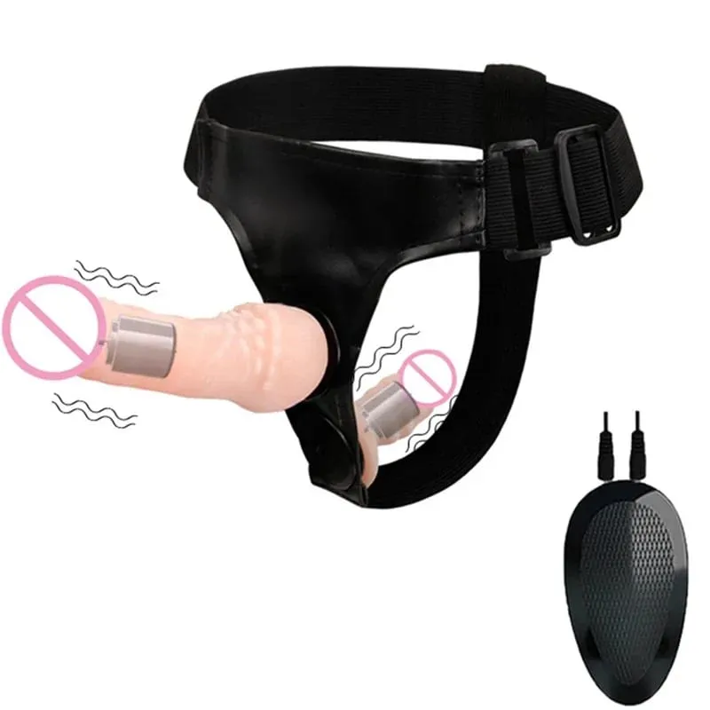 Strap On Big Dildo Vibrator Strapon Ultra Elastic Harness Belt Adult Sex Toys For Woman Lesbian Double Penis Realistic Dildos