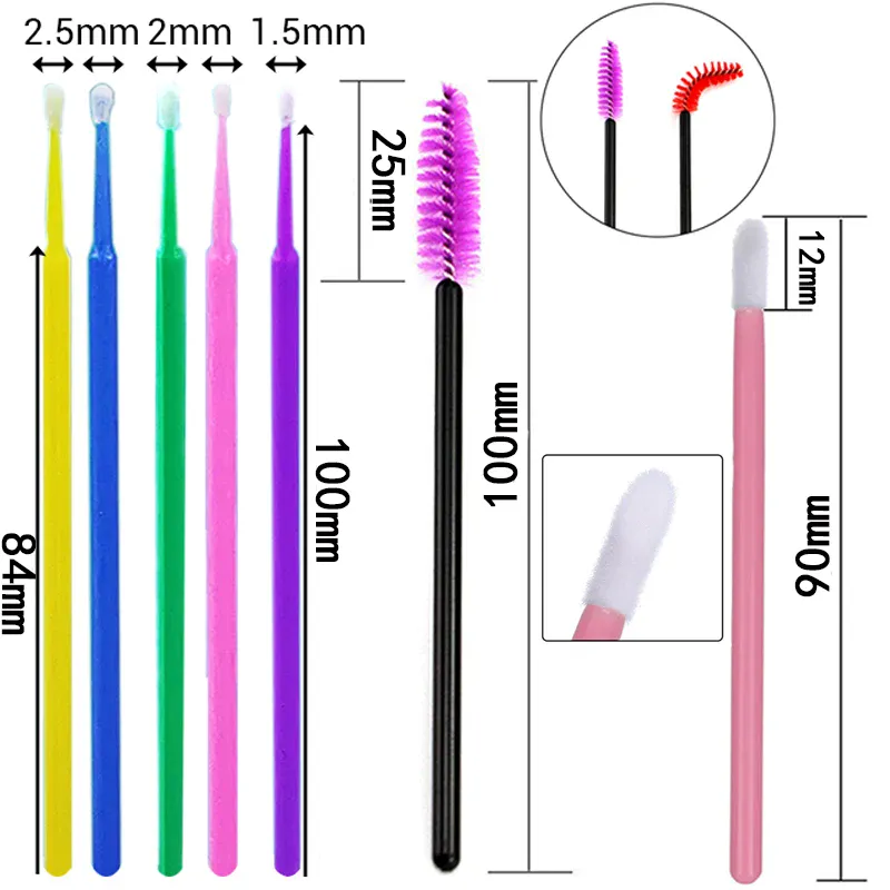 50/100/150pcs Eyelash Brushes Concealer Lash Brush Spoolies Mascara Wands Applicator for Eyelash Extension Makeup Set LAUKISS — image 3