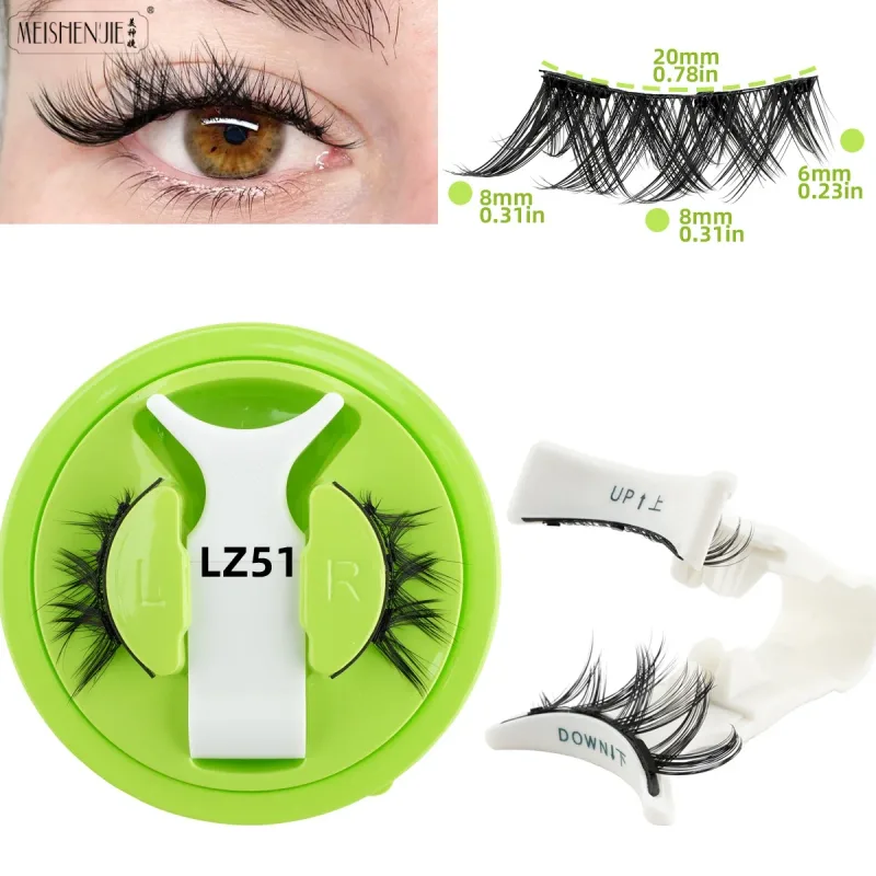 1/3 Pairs Magnetic Eye Lashes Χειροποίητες βλεφαρίδες Μαλακές επαναχρησιμοποιούμενες μαγνητικές βλεφαρίδες Natural look 3D Ψεύτικες βλεφαρίδες Σετ τσιμπιδάκια μακιγιάζ — image 23