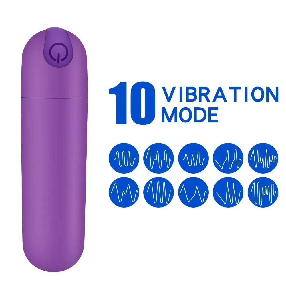 Mini Bullet Vibrator for Women Strong Shock Vibrating Nipple Vagina Clitoral Stimulator Thrusting Dildo Sex Toys for Couple 18+ — image 2