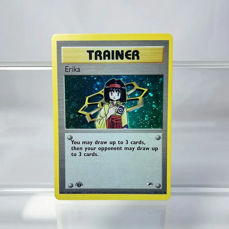 PKM Cards 1st Edition Gym Challenge 1996 Base Set Single Foil Cards Mewtwo Gengar Raichu Game Collection Cards PTCG Proxy Cards