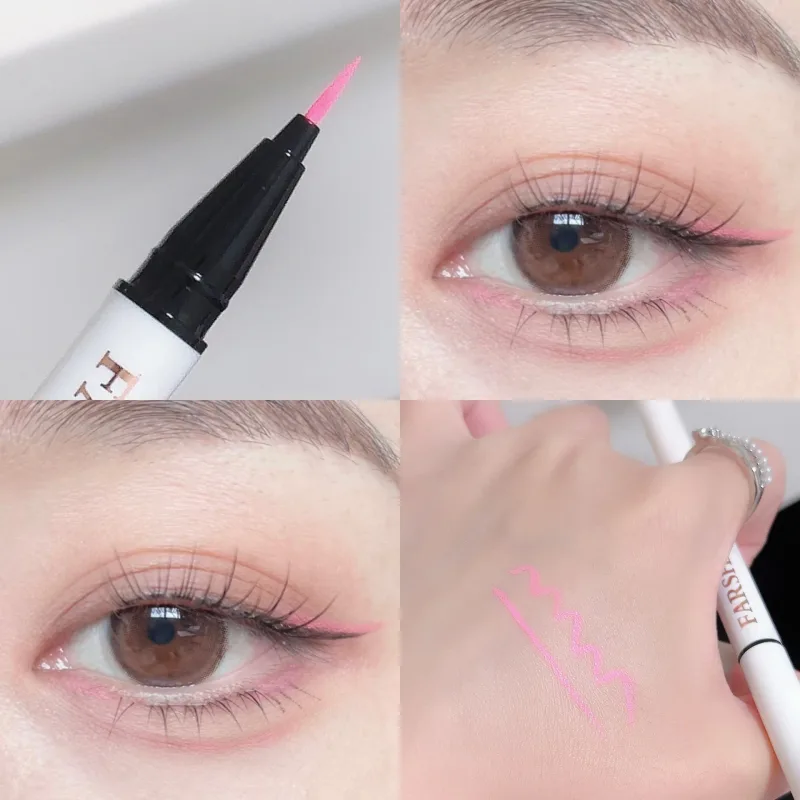 Liquid Matte Turquoise Eyeliner Ultra Fine Black White Eyeliner Waterproof Easy To Color Rainbow Colorful Eye Liner Eyes Makeup