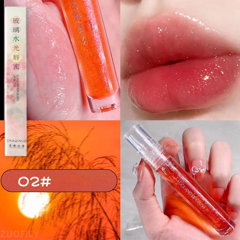 Galaxy Mirror Lip Gloss Glitter Lipgloss Transparent Lip Oil Long Lasting Moisturizing Lipstick Lipgloss Lips Makeup Cosmetics
