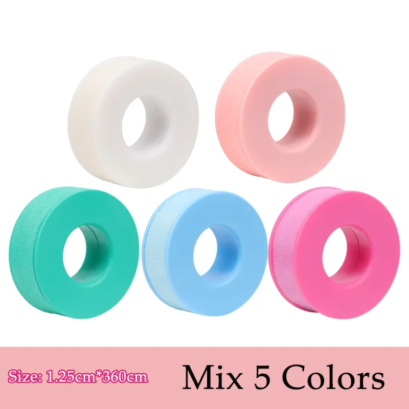 5/10Rolls Silicone Gel Tape for Lash Extensions Non-Woven Breathable Sensitive‑Skin Under‑Eye Patch Lash Tape Makeup Tool Supply