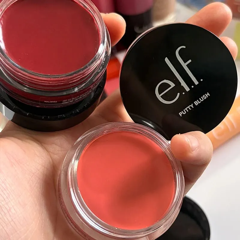 Elf Putty Blushcream Balm בגוונים ורודים בורה בורה מט זיגוג פנינה ומנצנץ לשפתיים לאיפור לחות לשפתיים