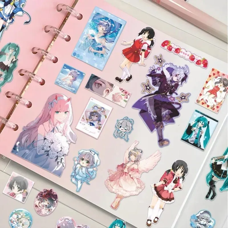 Hatsune Miku -Project DIVA- Matrica Hatsune Miku Kagamine Rin/Len Anime Perifériás folyóirat anyaga matrica 8 lapos új ajándékok