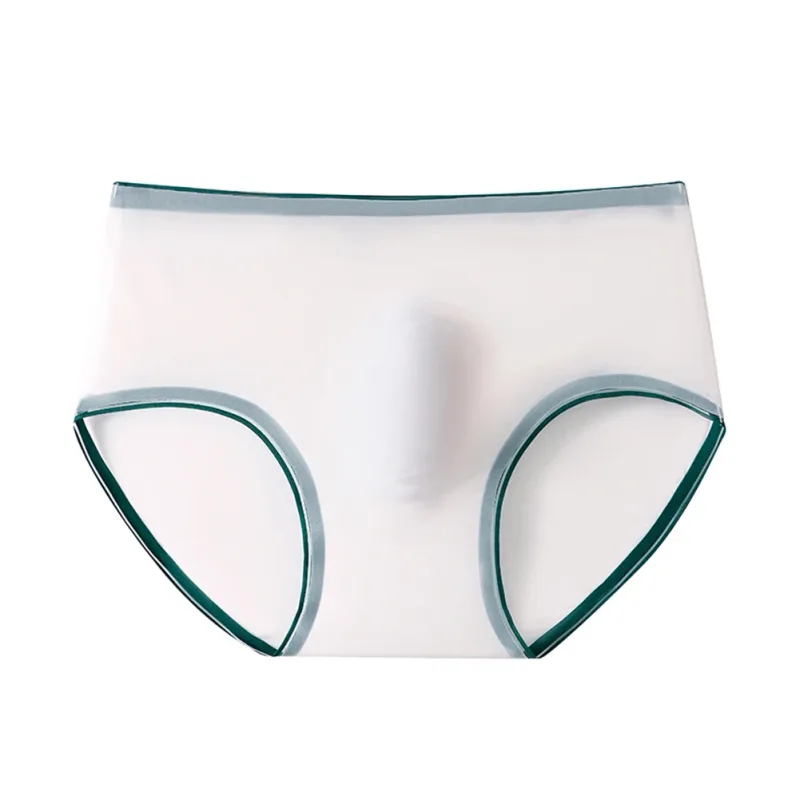 White Men Briefs Stylish Low Waist Panties Briefs 50 Polyamide 50 Spandex Solid Pattern Design Breathable Fabric